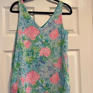 Lilly Pulitzer Pink and Blue Floral  reversible Tank Top. SZ Small. Like new